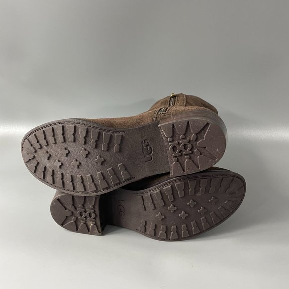 Ugg Women's Brown Suede Boots Zip Size 4 - Picture 8 of 12